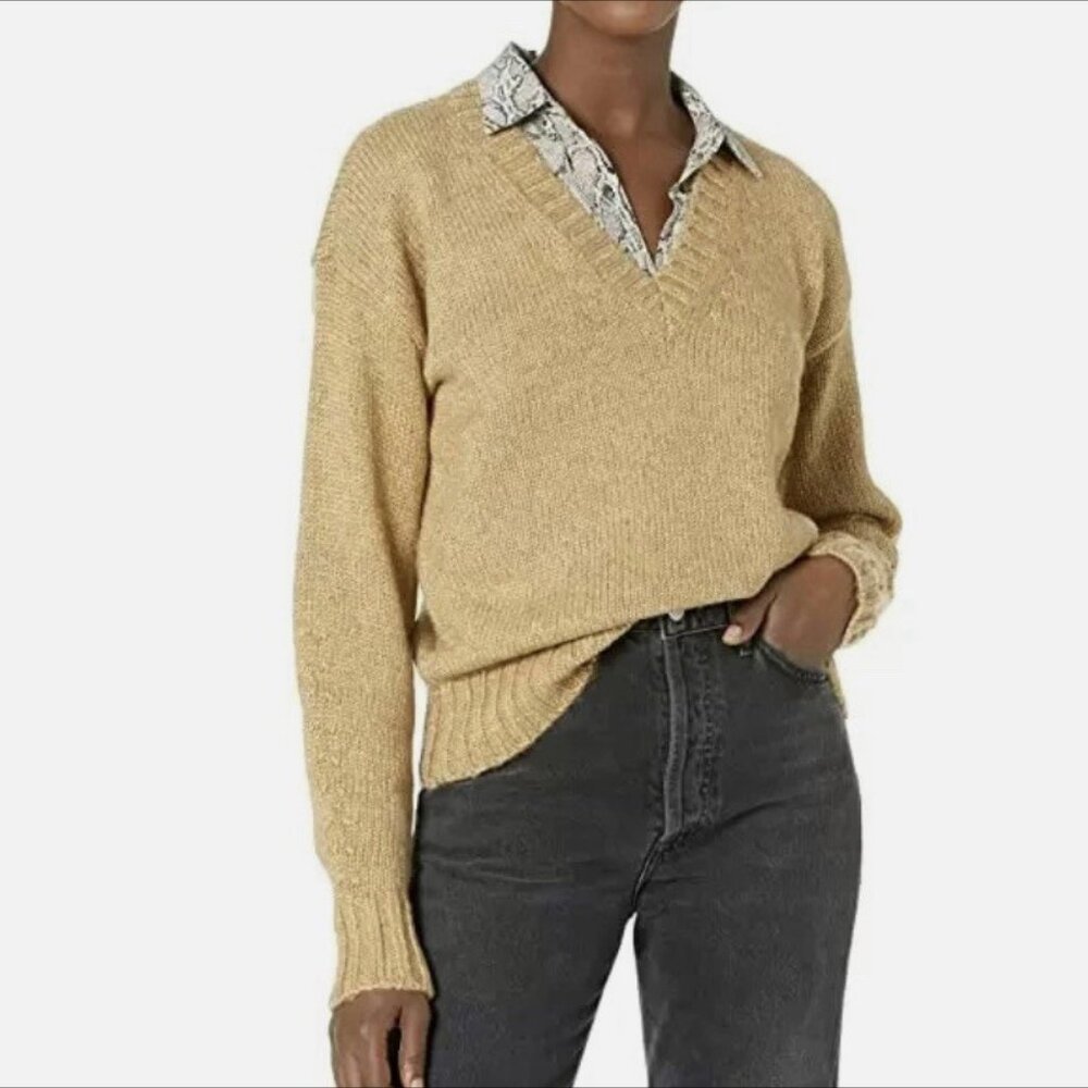 Lauren Ralph Lauren Tan Glimmer Metallic Sweater NWoT - Picture 5 of 5